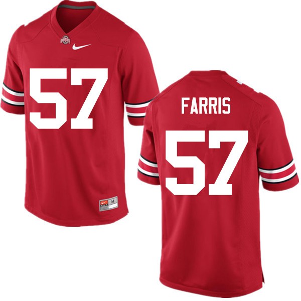 Ohio State Buckeyes #57 Chase Farris Men Embroidery Jersey Red